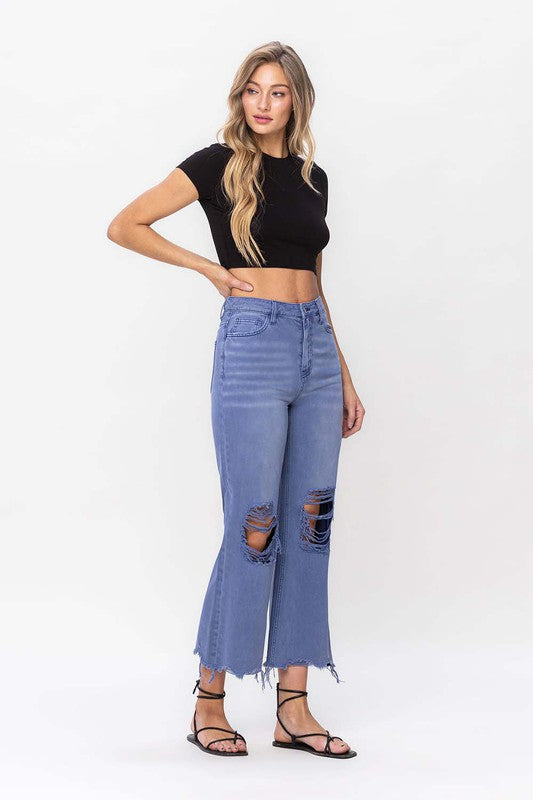 Vintage Crop Flare Jeans