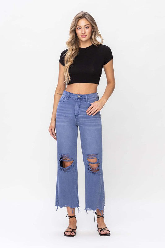 Vintage Crop Flare Jeans