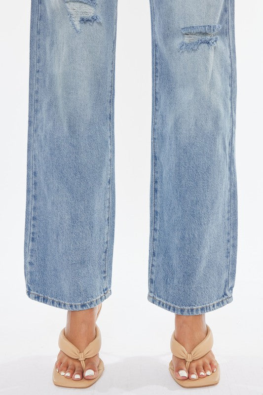 Wide Leg Straight Jeans