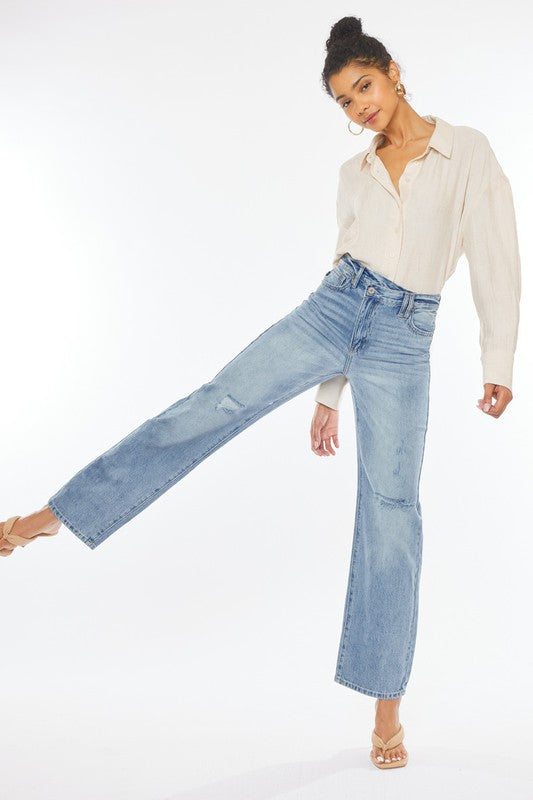 Wide Leg Straight Jeans