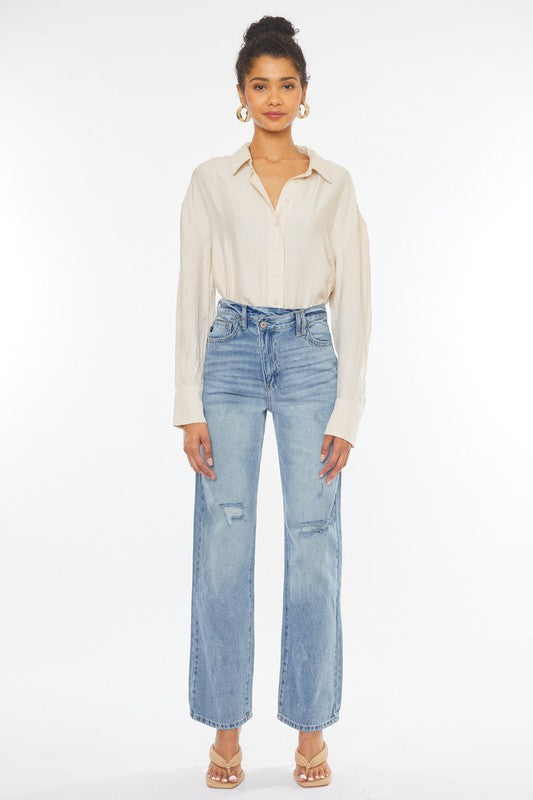 Wide Leg Straight Jeans