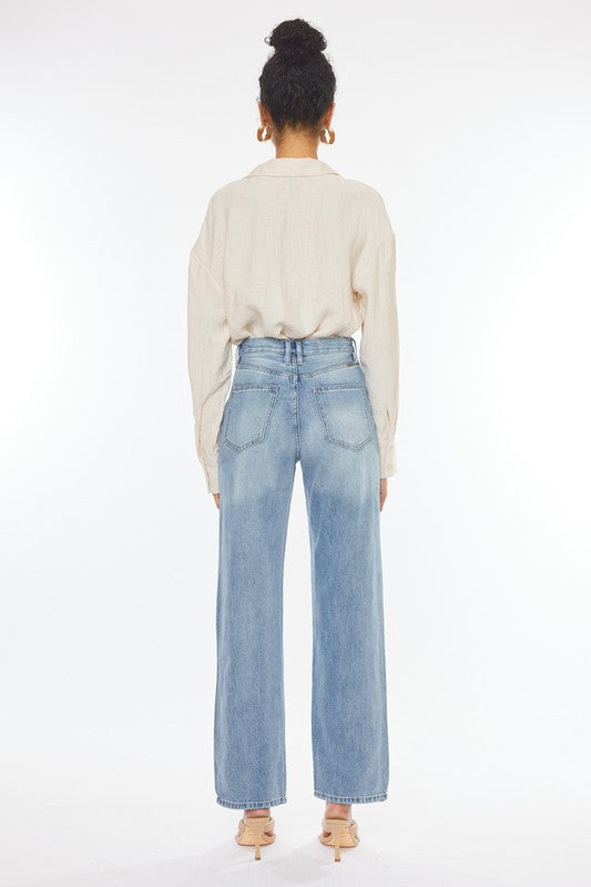 Wide Leg Straight Jeans