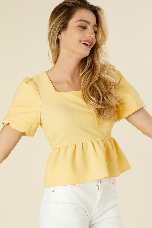 A Great Day Peplum Blouse