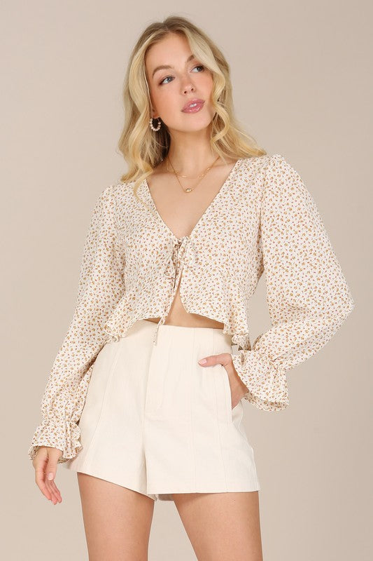 LJ floral frill blouse