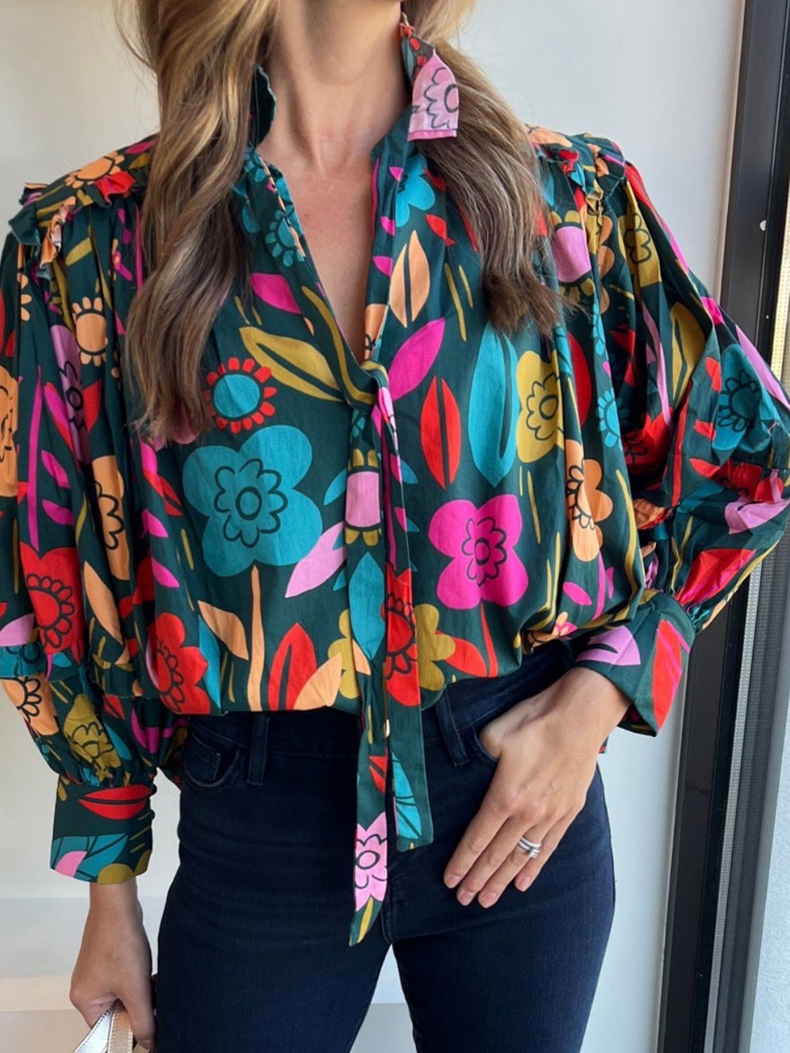 Preorder Printed Lantern Sleeve Blouse