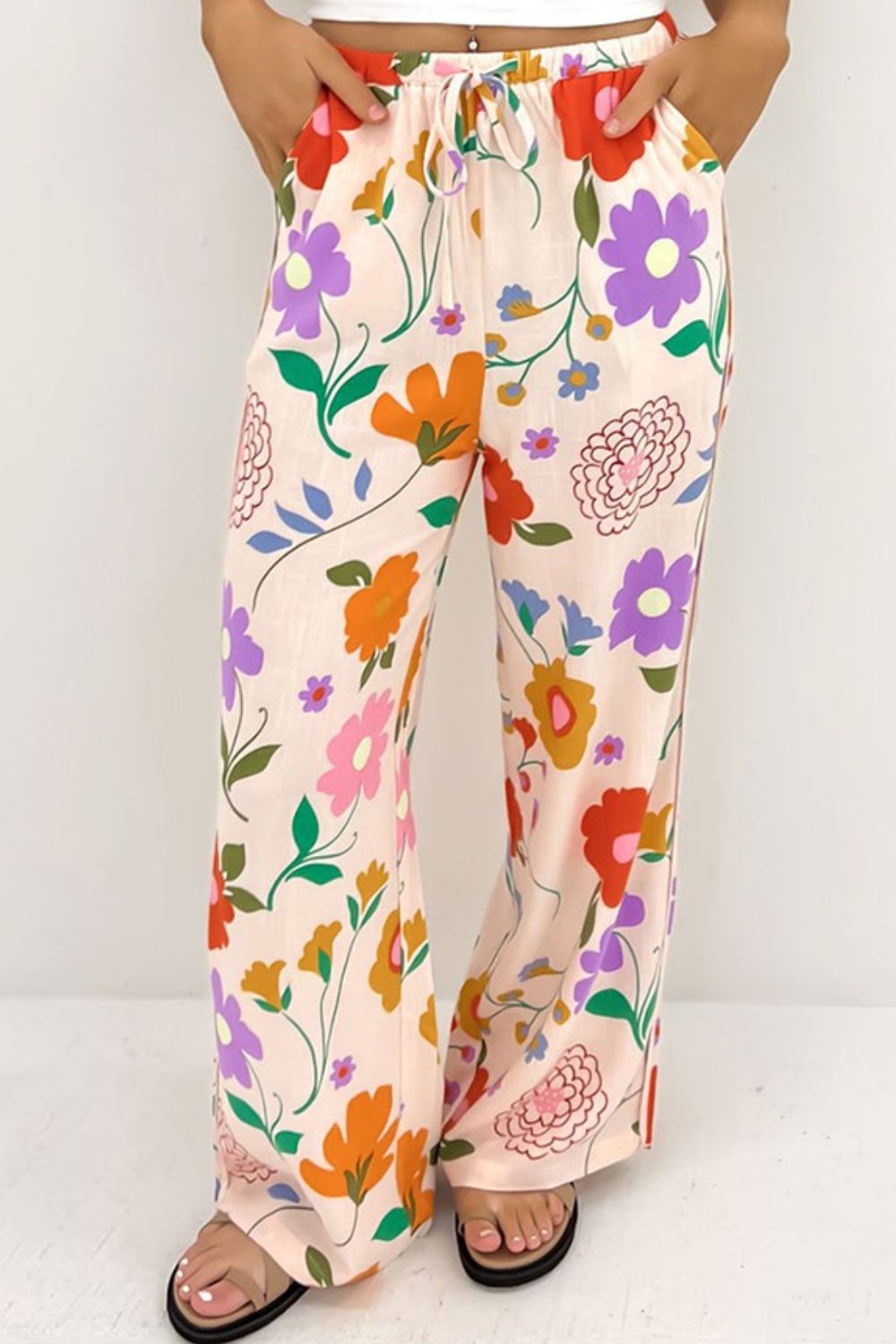 Preorder Drawstring Printed Pants with Pockets