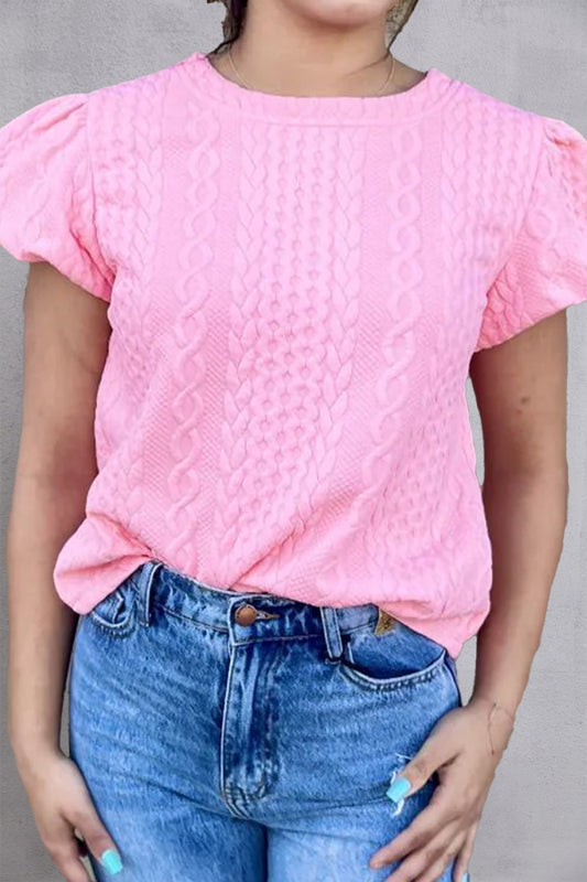 Preorder Round Neck Short Sleeve Blouse