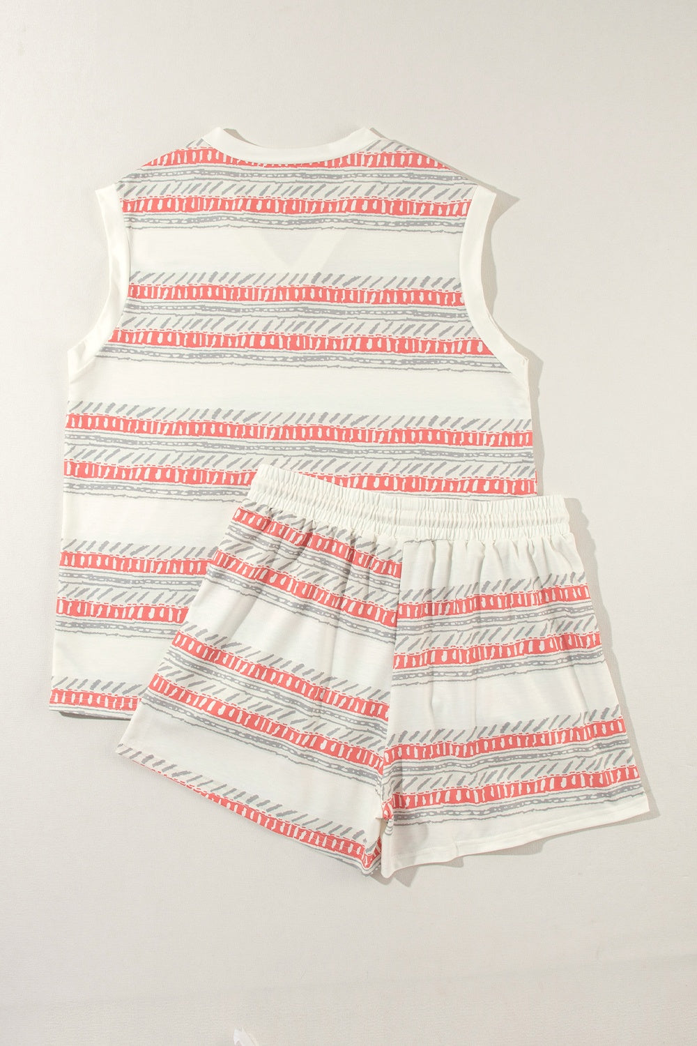 Preorder V-Neck Sleeveless Top and Drawstring Shorts Set