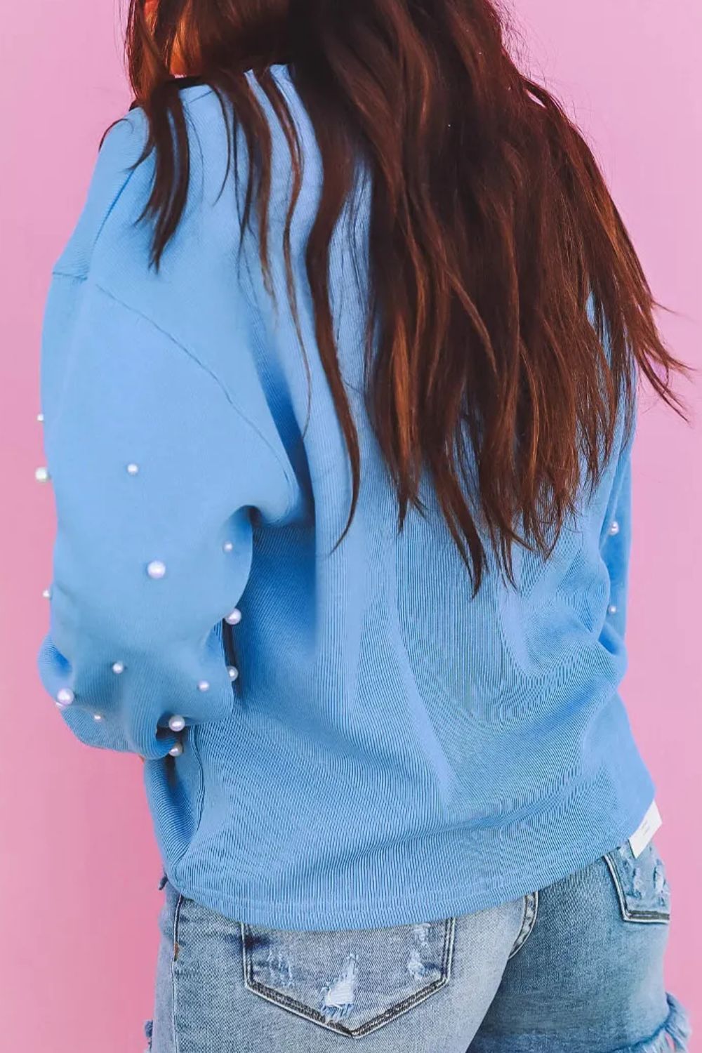 Preorder Pearl Detail Long Sleeve Sweatshirt