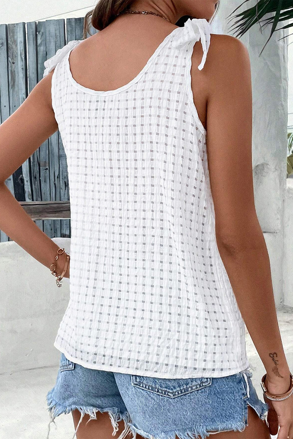 Preorder Tied V-Neck Wide Strap Tank