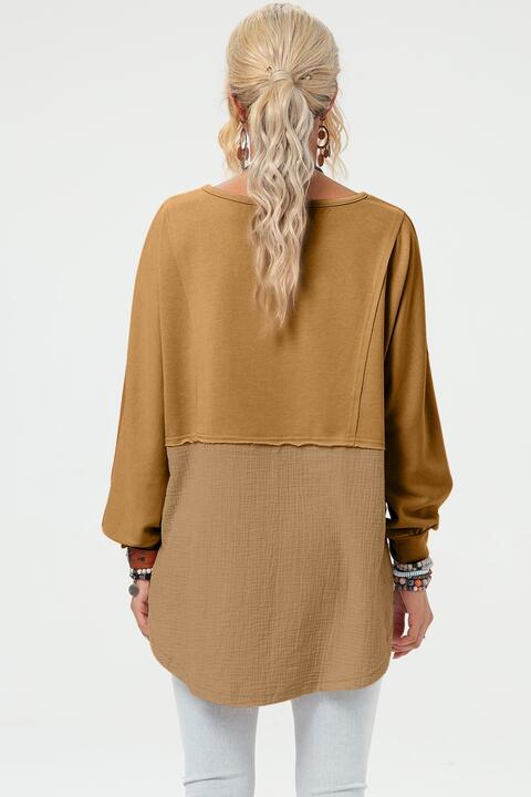 Preorder Curved Hem Dolman Sleeve Top