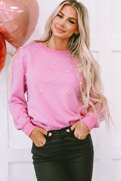 Preorder Pearl Round Neck Dropped Shoulder Sweatshirt